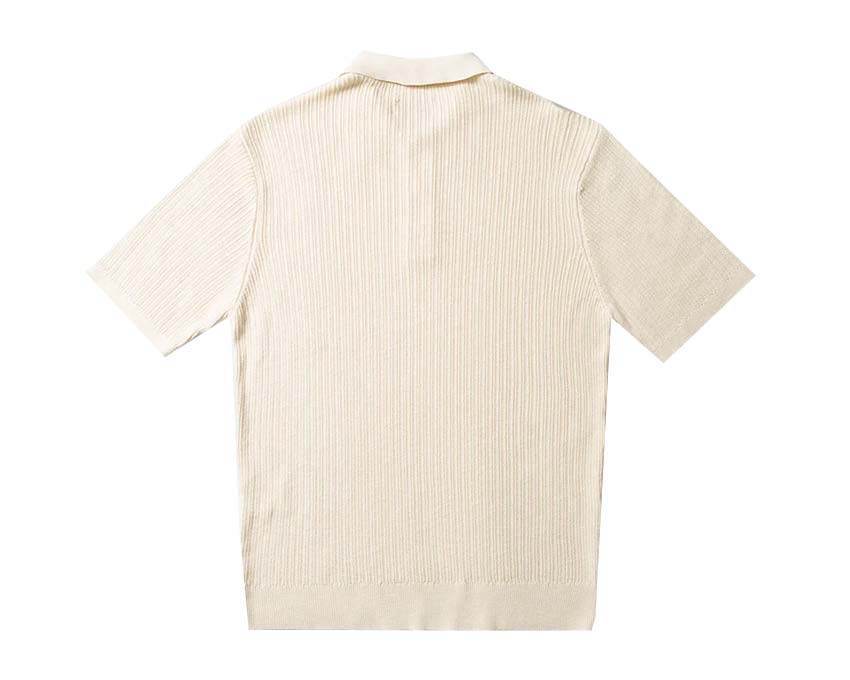 Edmmond Studios Sunset Polo Beige Seitenansicht — Piqué-Baumwolle lässig