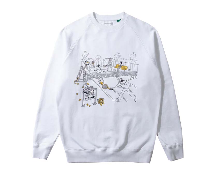 Edmmond Studios Tennis Courts White — sweatshirt homme court de tennis