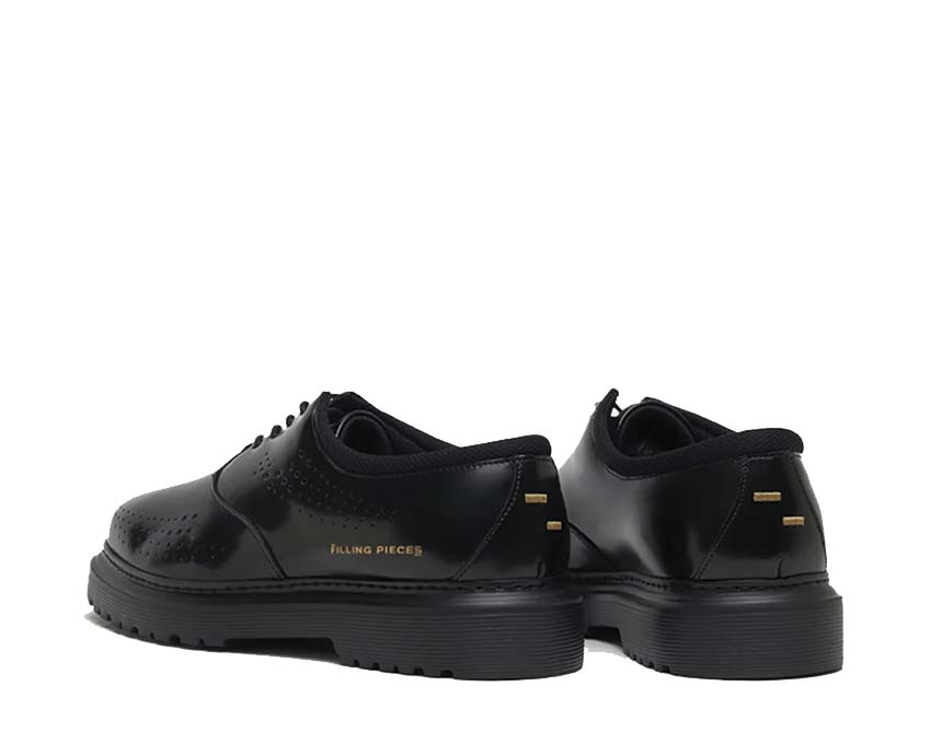 Filling Pieces Derby Gradient Black suela — suela de cuero