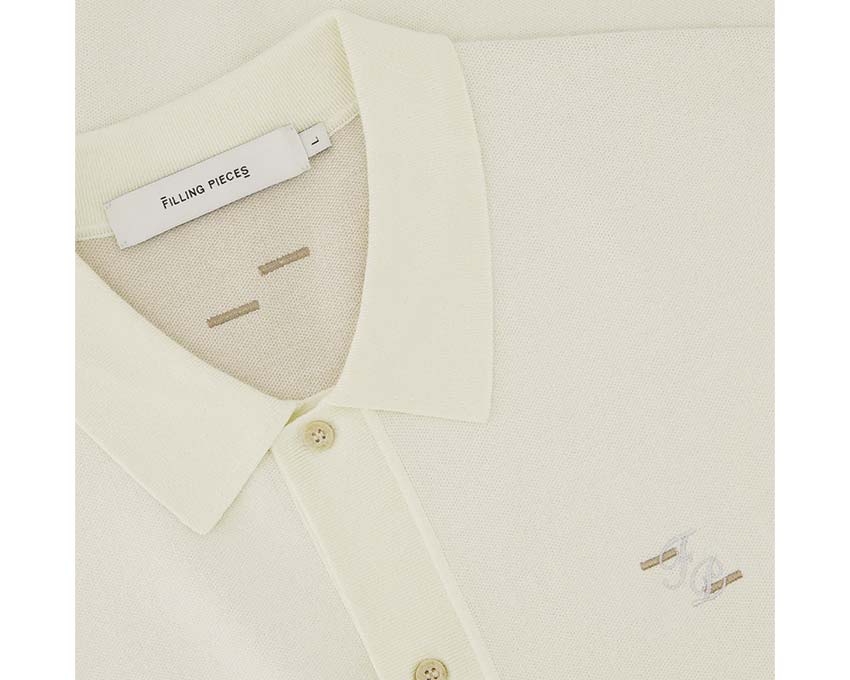 Filling Pieces Knit Shirt Classic vue — chemise tricot blanc antique Filling Pieces