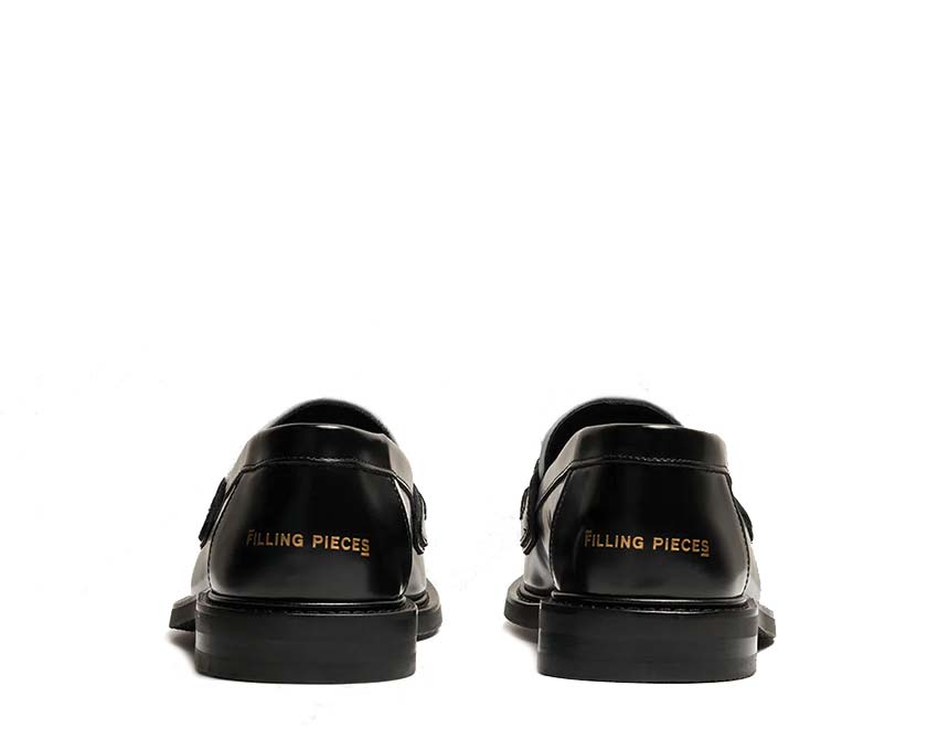 Filling Pieces Loafer Bonsai Black Seitenansicht — glattes schwarzes Leder Bonsai