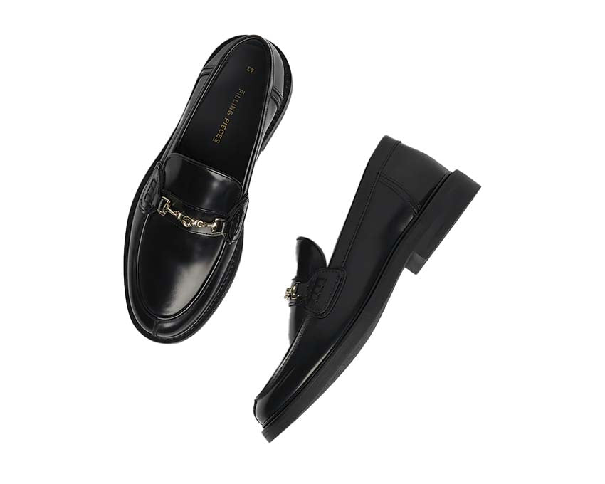 Filling Pieces Loafer Polido All Black détail — cuir polido premium