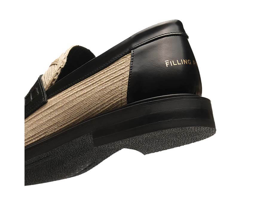 Filling Pieces Loafer Solid Raffia Natural vue latérale — raffia tressé