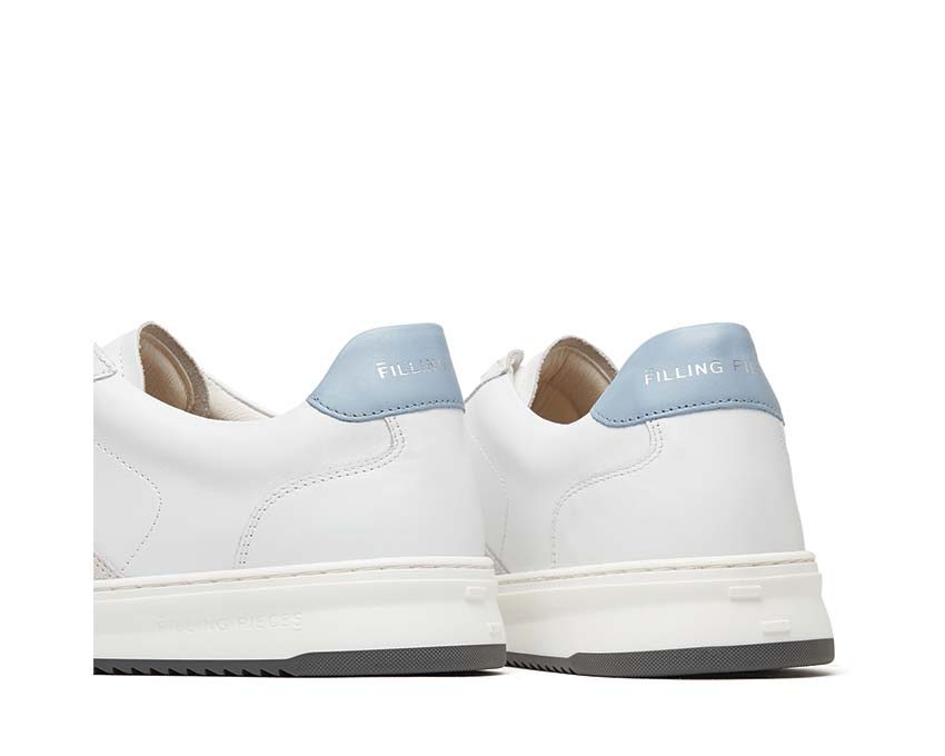 Filling Pieces Mondo Squash White Light Blue vista lateral — cuero blanco azul claro