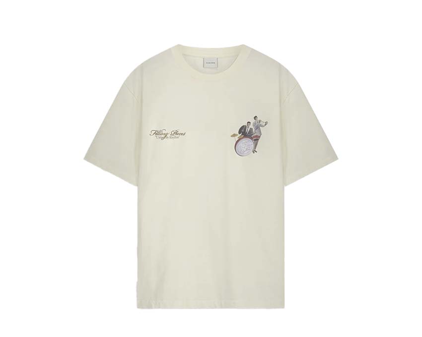 Filling Pieces T-shirt Band Blanc Antique — t-shirt graphique band blanc cassé Filling Pieces