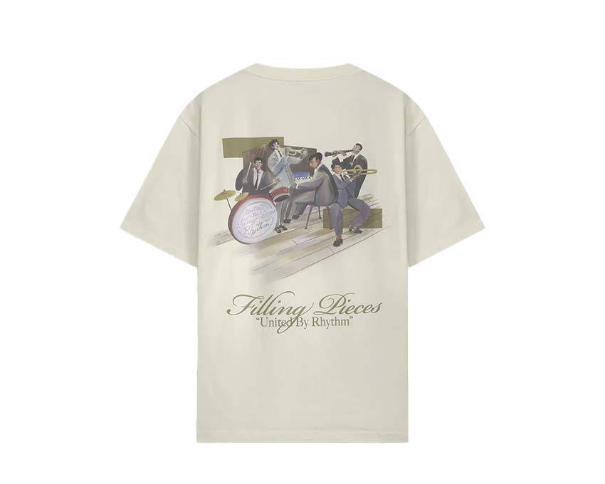 Filling Pieces T-shirt Band Blanc dos — dos t-shirt blanc antique band Amsterdam