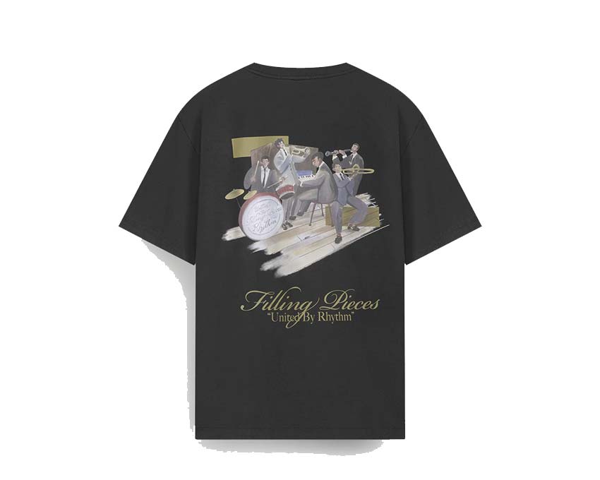 Filling Pieces T-shirt Band Noir dos — dos t-shirt noir band Amsterdam