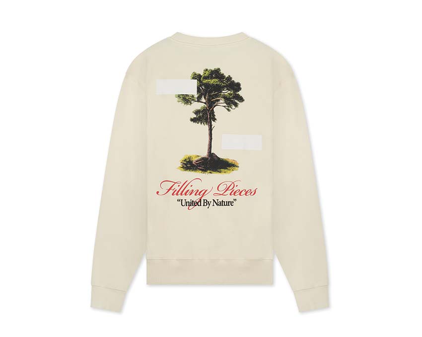 Filling Pieces United by Nature Sweatshirt dos — dos sweatshirt blanc cassé nature