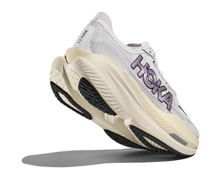 HOKA Mach X 2 Cosmic Grey vue latérale — technologie Meta-Rocker