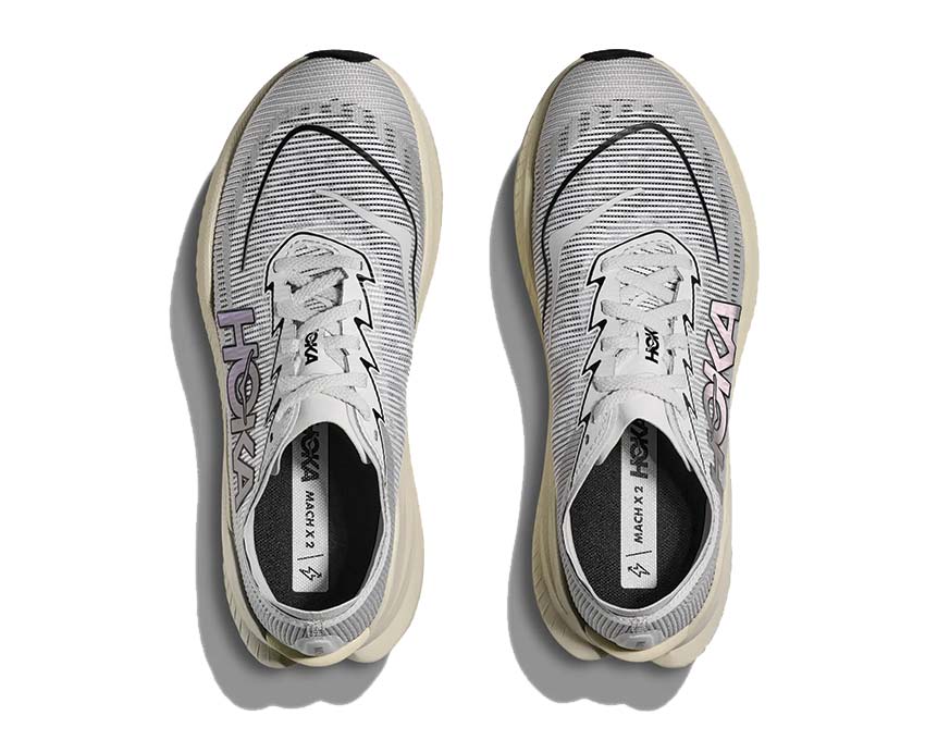HOKA Mach X 2 Cosmic Grey détail — tige mesh légère