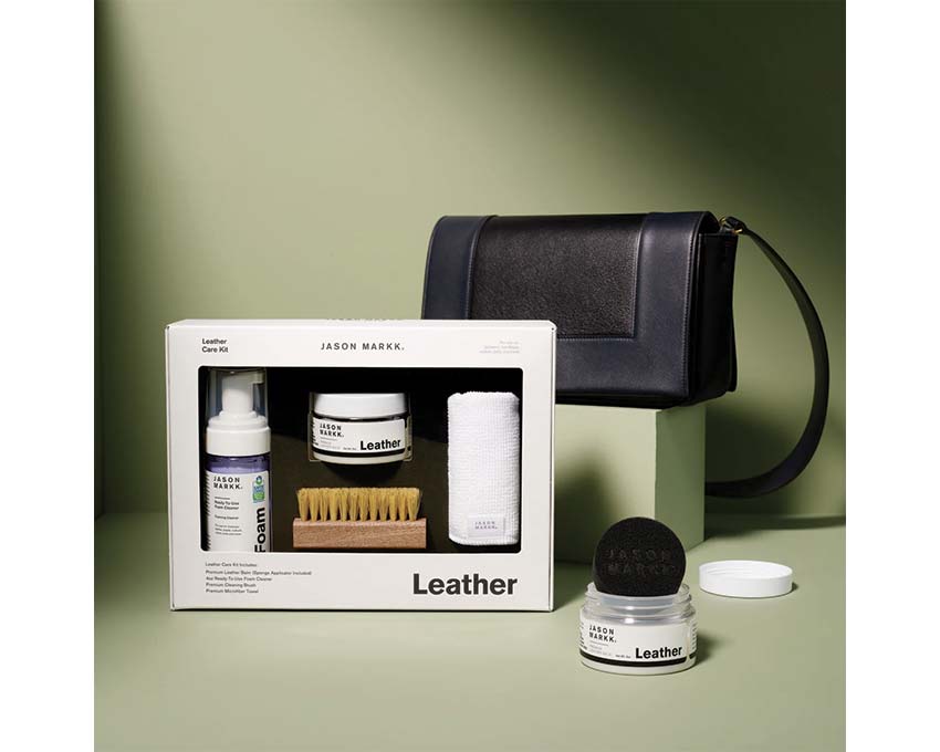 Jason Markk Leather Care Kit vue — contenu kit entretien cuir Jason Markk