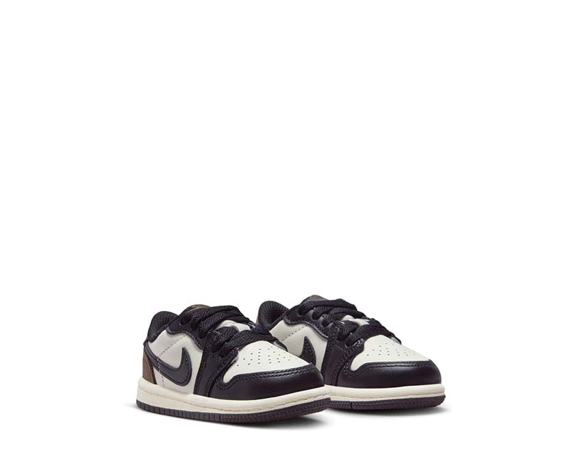 Jordan 1 Retro Low OG TD Mocha Sail vue latérale — cuir dark mocha enfant