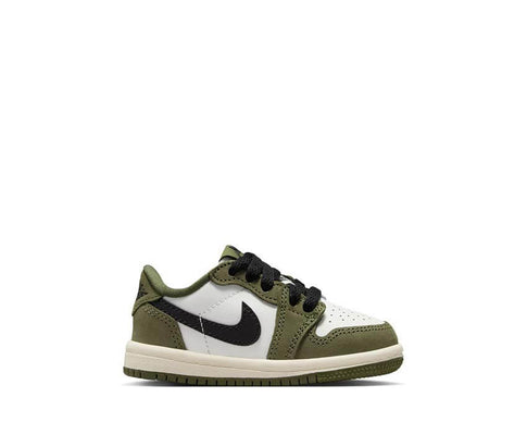 Jordan 1 Retro Low OG TD Medium Olive — sneakers enfant tout-petit cuir Jordan