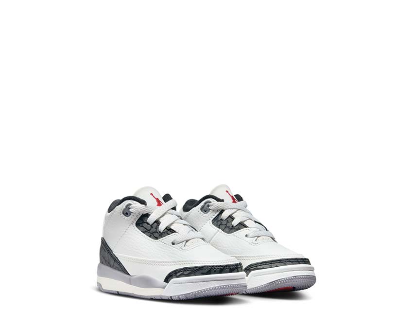 Jordan 3 Retro TD White vue latérale — cuir et filet Jordan 3