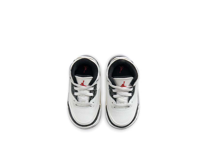 Jordan 3 Retro TD White détail — tige cuir blanc Jordan 3 enfant