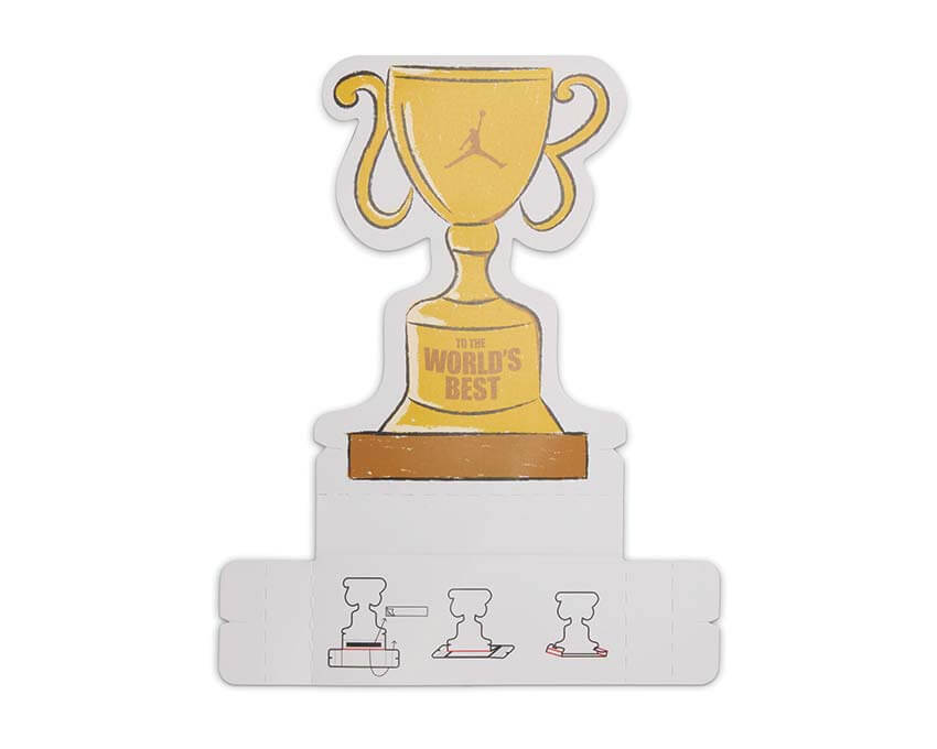 Air Jordan 3 Retro GS World's Best Dad — vue avant Jordan 3 blanc lifestyle