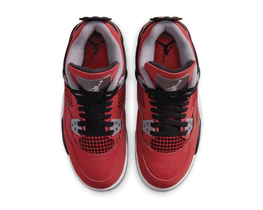 Air Jordan 4 Retro GS Toro Bravo — vue trois quarts coloris rouge Toro enfant