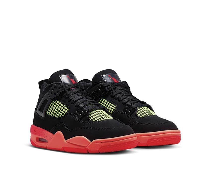 Air Jordan 4 Retro GS Infrared 23 Sohle — sichtbare Air-Dämpfung transparent