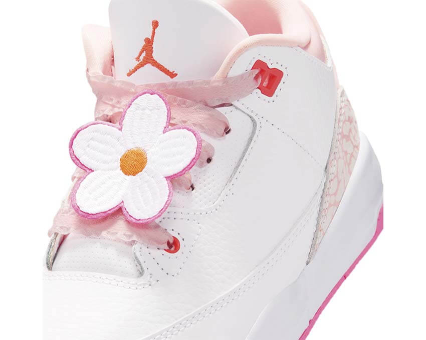 Jordan 3 Retro PS Pearl Pink vue latérale — cuir rose elephant print Jordan 3