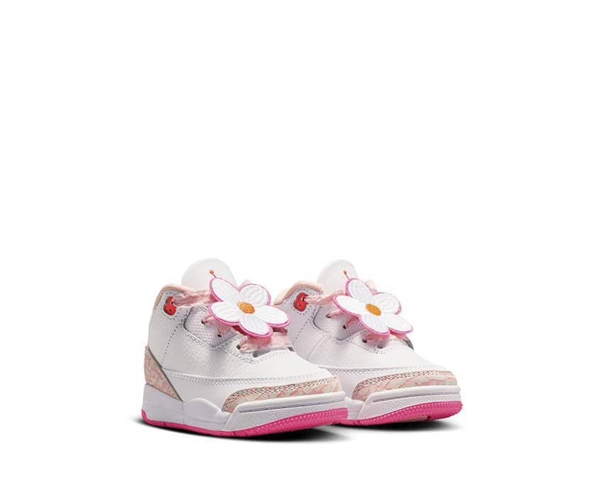 Jordan 3 Retro TD Pearl Pink semelle — caoutchouc rose Jordan 3 Retro TD