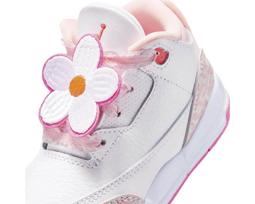 Jordan 3 Retro TD Pearl Pink vue latérale — elephant print rose nacré Jordan 3 enfant