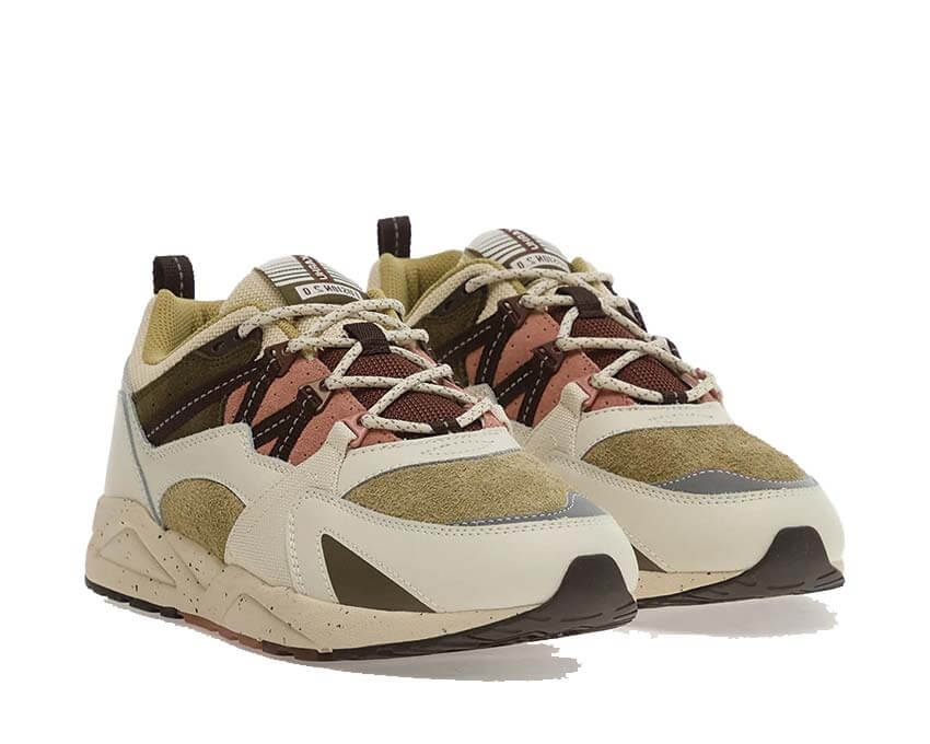 Karhu Fusion 2.0 Lily White vue latérale — tige mesh blanc