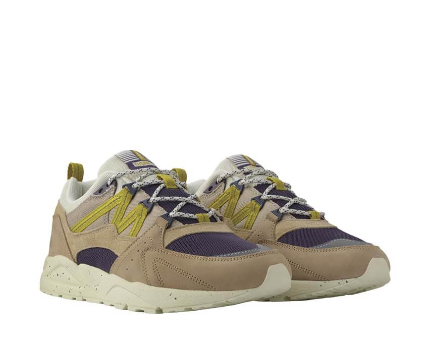 Karhu Fusion 2.0 Warm Taupe vue latérale — tige mesh taupe
