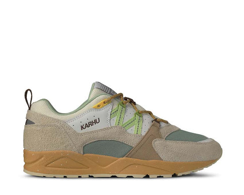 Karhu Fusion 2.0 x MÖLKKY Turtledove Shadow Lime — sneaker homme collab jeu finlandais