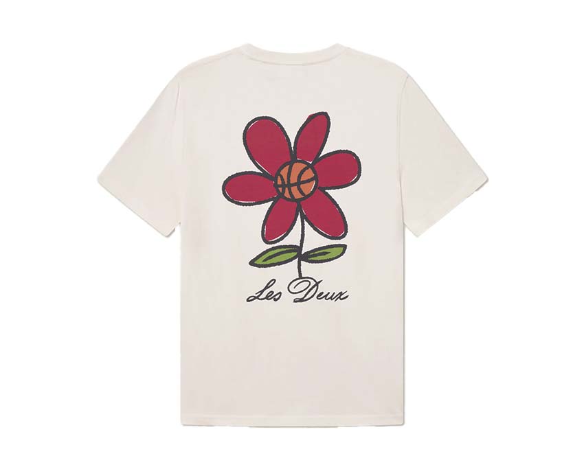 Les Deux Flower Basket T-Shirt vue latérale — détail imprimé et coupe homme