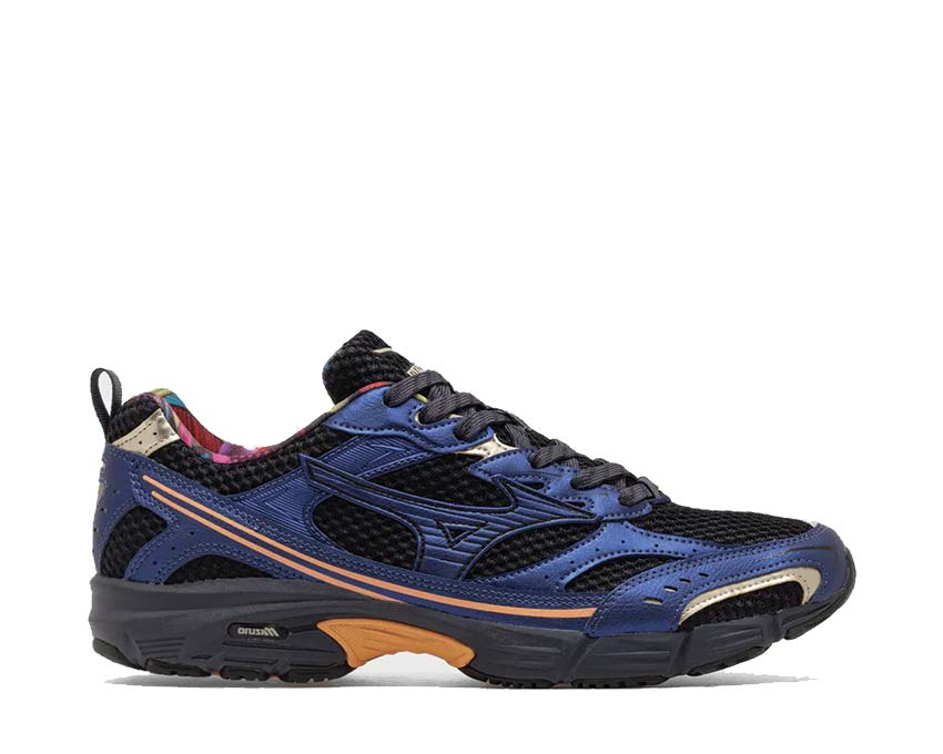 Mizuno MXR Black Cadmium Orange — sneaker homme running chunky noir orange