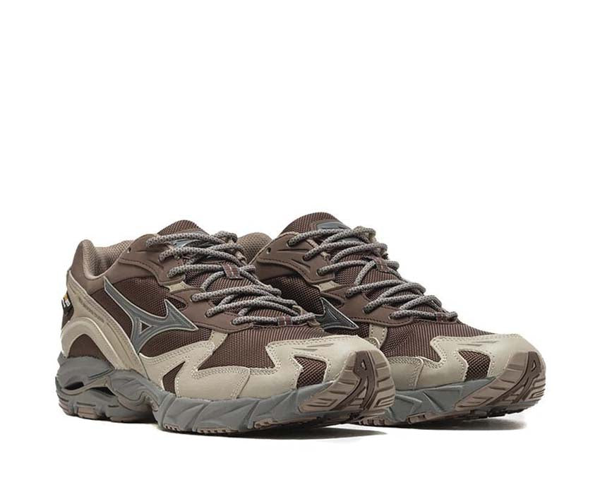 Mizuno Wave Rider 10 Cordura Chicory Coffee vue latérale — Cordura marron