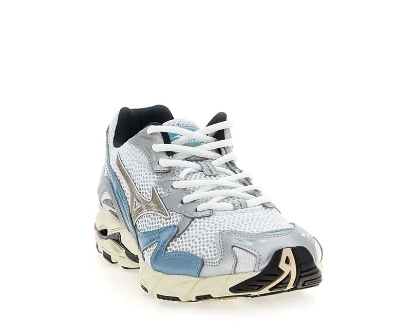 Mizuno Wave Rider 10 Sport Reef Waters vue latérale — coloris White Reef Waters