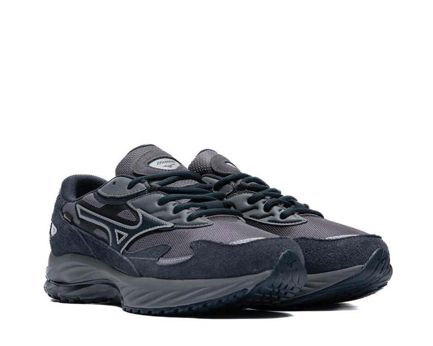 Mizuno Wave Rider Beta GTX Black vue latérale — Gore-Tex imperméable running