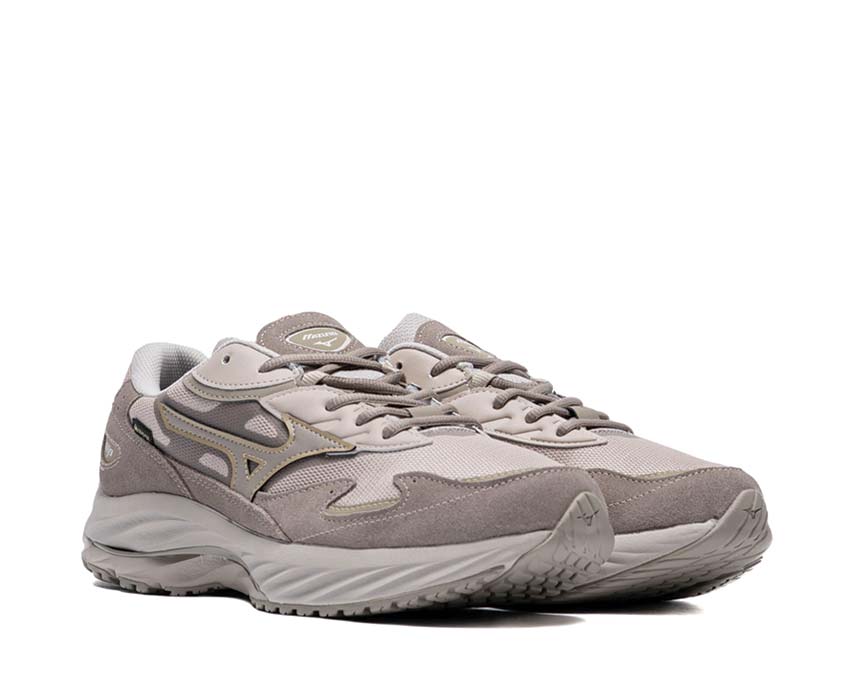 Mizuno Wave Rider Beta GTX Brown vista lateral — Gore-Tex impermeable running