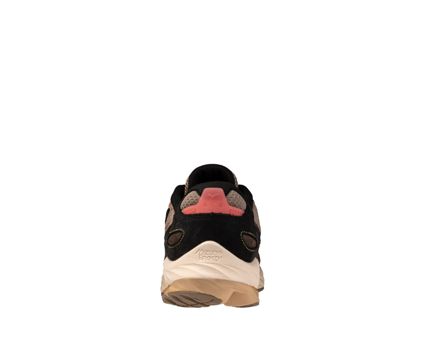 Mizuno Wave Rider β Premium Fossil détail — coloris Fossil beige naturel
