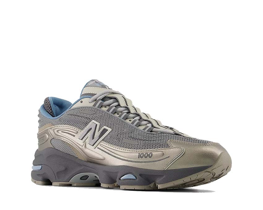 New Balance 1000D Arid Stone vue latérale — tige mesh gris ardoise naturel