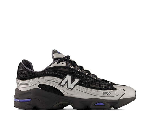 New Balance 1000D Silver Black — sneaker homme running vintage