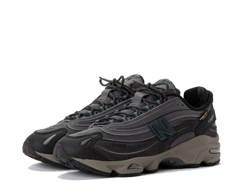 New Balance 1000 Cordura Black Cement semelle — semelle crantée bicolore noir et gris
