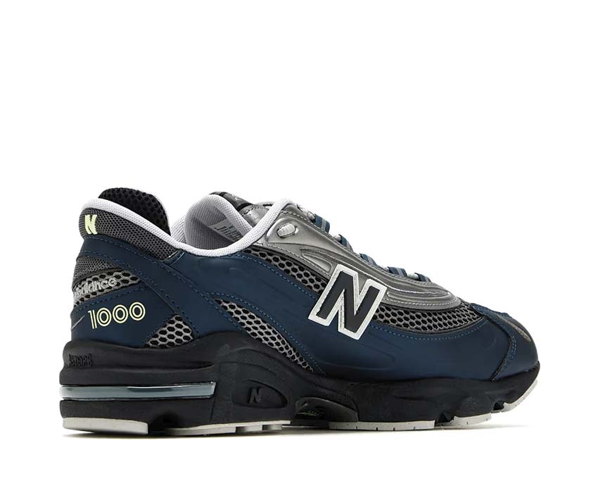New Balance 1000 Deep Ocean side view — leather and mesh deep ocean blue upper
