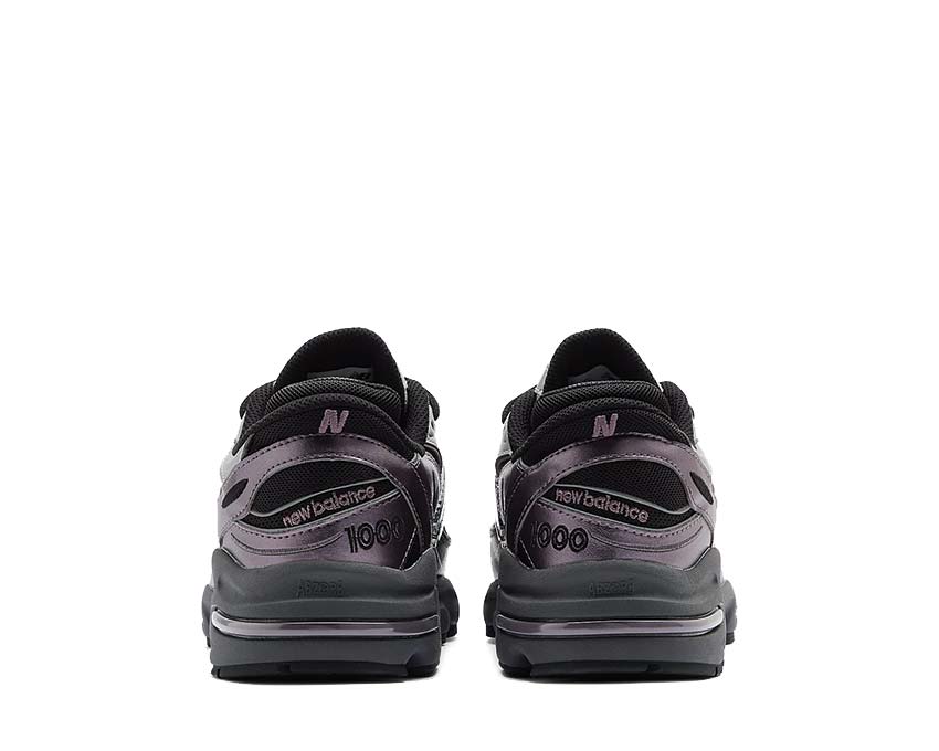 New Balance 1000 Metallic Dark Ice Wine suela — suela gruesa reforzada