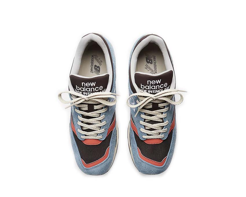 New Balance 1500 Made in UK Dusty Blue détail — tige en suède et mesh technique