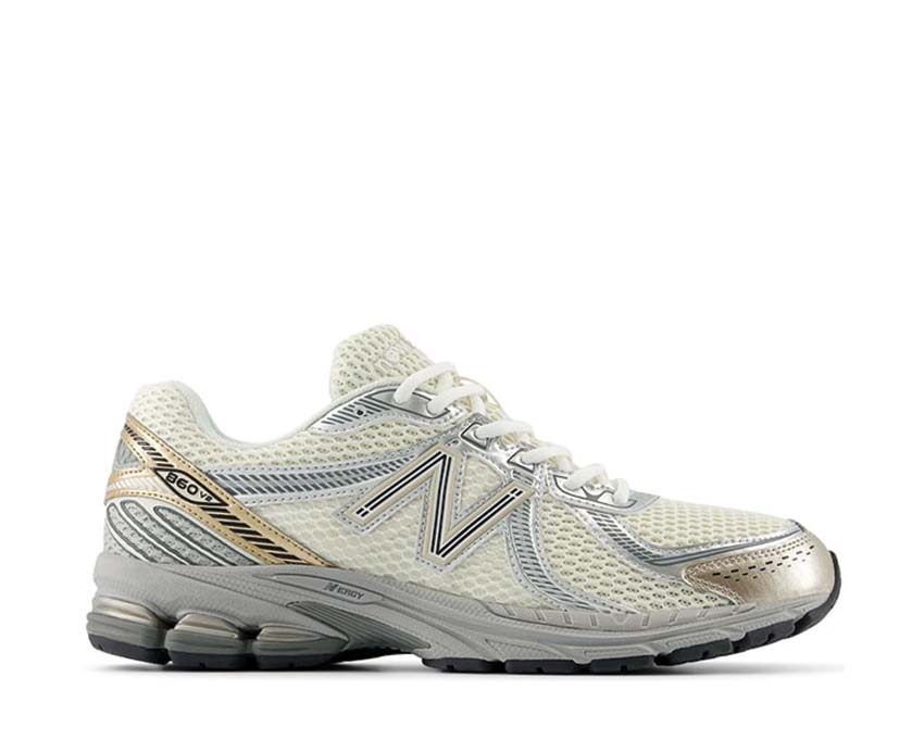 New Balance 860v2 Sea Salt Gold Metallic — zapatilla hombre running retro