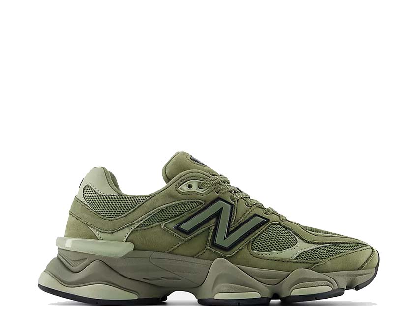 New Balance 9060 Dark Olivine — zapatilla unisex tono caqui profundo
