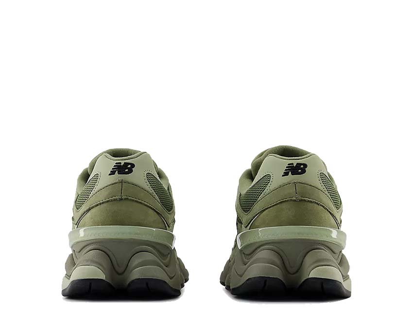 New Balance 9060 Dark Olivine suela — suela gruesa lifestyle
