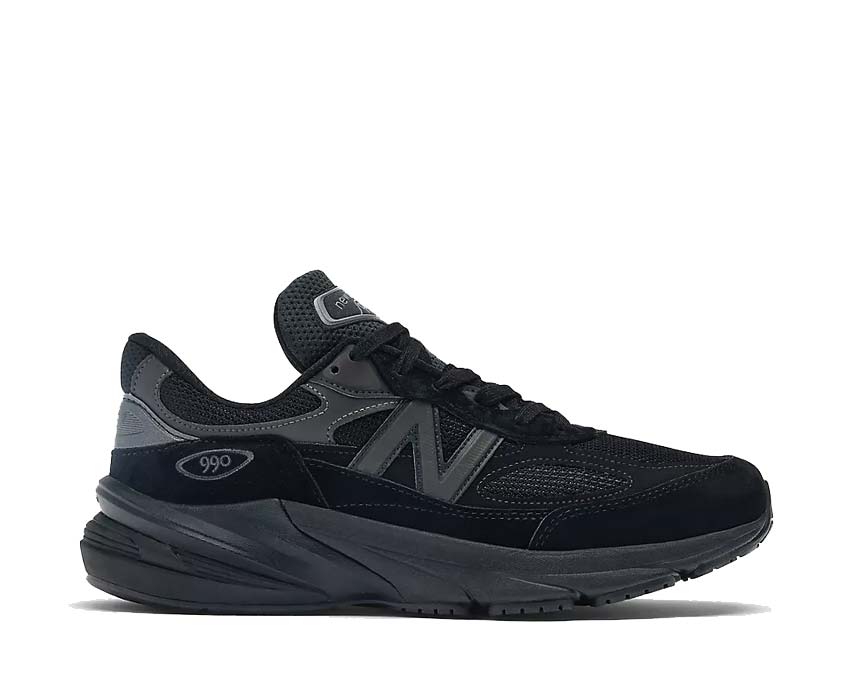 New Balance 990v6 Made in USA Triple Black — men's sneaker crafted in the USA