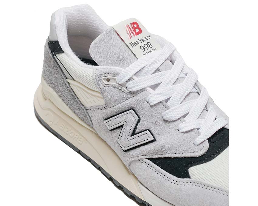 New Balance 998 Made in USA Grey Black vue latérale — construction ENCAP premium