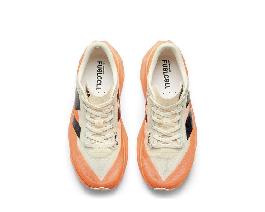 New Balance FuelCell Rebel V4 Mango détail — tige mesh ultra-légère