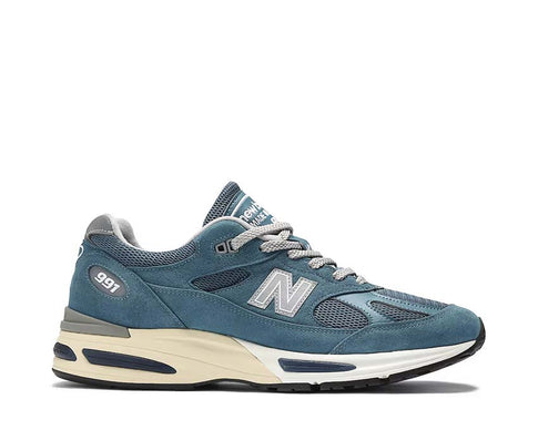 New Balance 991v2 Made in UK Tapestry — men's vintage woven tobacco colourway sneaker