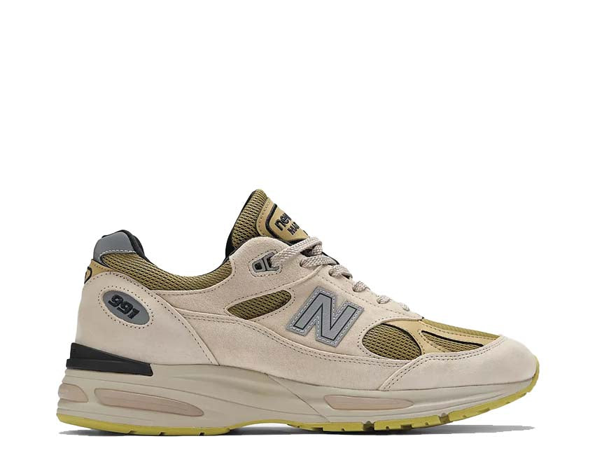 New Balance 991v2 Made in UK Silver Birch — men's lifestyle sneaker natural colourway
