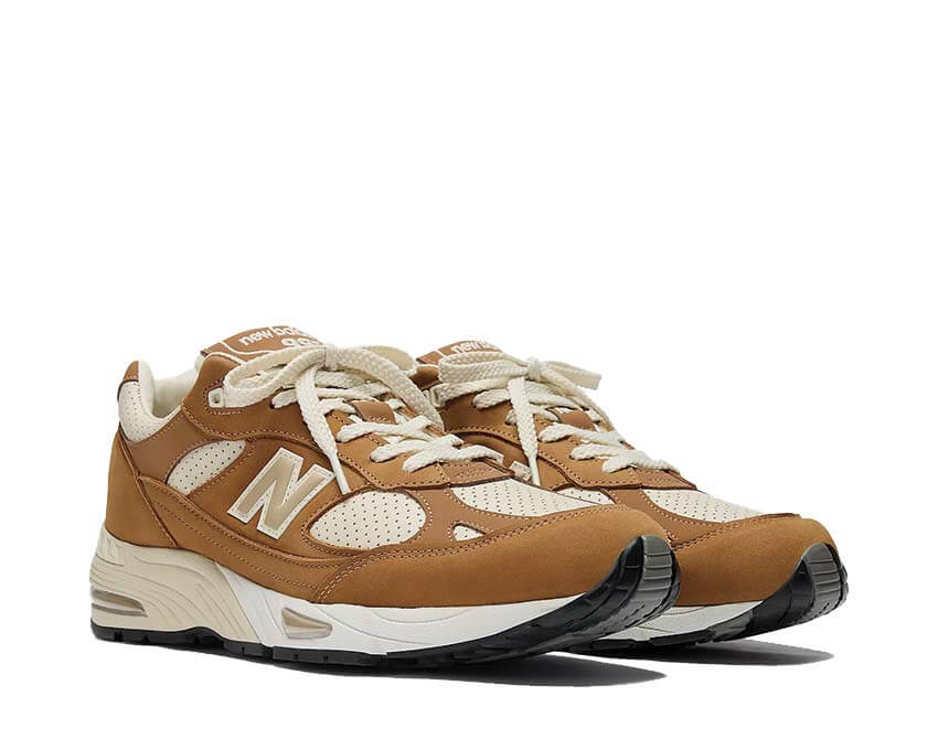 New Balance 991 Chipmunk Taupe Brown vue latérale — profil 991 taupe UK
